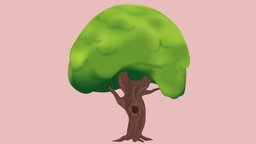 Stylized Toon Tree trees, tree, plant, forest, toon, cute, handpainted, cartoon, stylized, noai
