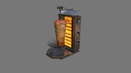 #SketchfabWeeklyChallenge Food Döner Kebap food, midpoly, sketchfabweeklychallenge, gameasset