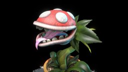 Piranha Plant mouth, plant, pot, teeth, tongue, piranha, mariobros, blender, mario, noai