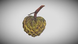 Custard Apple ( Photogrammetry ) drink, plant, food, fruit, vfx, apple, prop, cgi, nature, kitbash, nft, photogrammetry, asset, scan