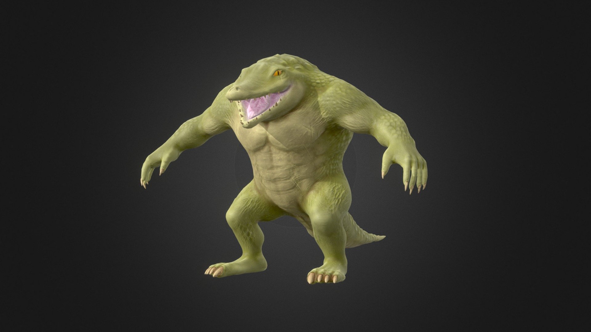 Influenced by 80’s and 90’s TV cartoons such as the teenage mutant ninja turtles. This character was inspired by Leather Head.

Originally I was going to give this guy some clothes also, however, I moved onto other projects. So I just finished up the topology and texturing.

Sculpted in Zbrush, re-topologized in Maya and textured in substance painter!