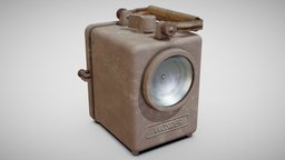 Lamp - Wonder 1950s Agral (Rusty) lamp, bulb, train, rail, railroad, camping, b3d, exterior, rust, paint, prop, vintage, retro, road, reality, rusty, illumination, equipment, camp, vr, ar, 50, metal, props, realistic, old, station, 50s, realism, wonder, lighting, glass, blender, pbr, street, light
