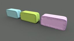 Pencil cases school, storage, cute, pencil, scanning, white, japan, university, pen, case, gameprop, class, classroom, 3dscanning, supplies, unrealengine, eraser, pencil-sharpener, pencilcase, pbr, gameasset, student, storing, pencilsharpener