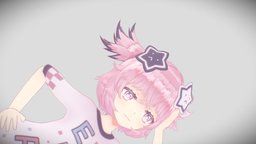 sleep, AFK level up?! bedroom, flat, animegirl, animation-blender, animation3d, animemodel, anime3d, anime-character, vtuber, blender, animation, anime, vtubermodel