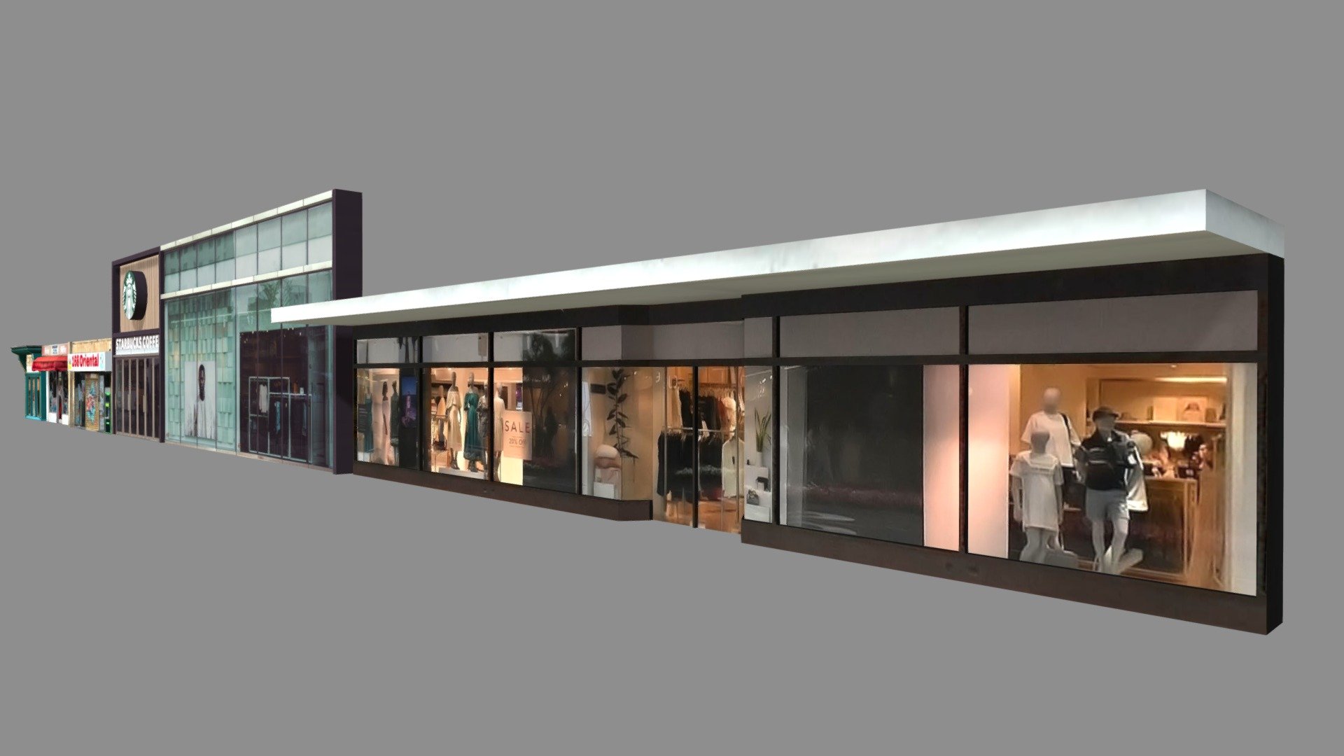 5 storefront low-poly models, perfect for game engines. Each model comes with color, spec, and a metal map.