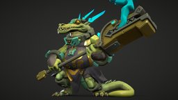 Big Mouth [Stylized Character] stylizedmodel, stylizedcharacter, substancepainter, maya, character, creature, stylized, gameready