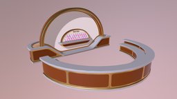 Retro Rockets - Crystal Resort Front Desk hotel, retrofuturism, front-desk, retrorockets, maya