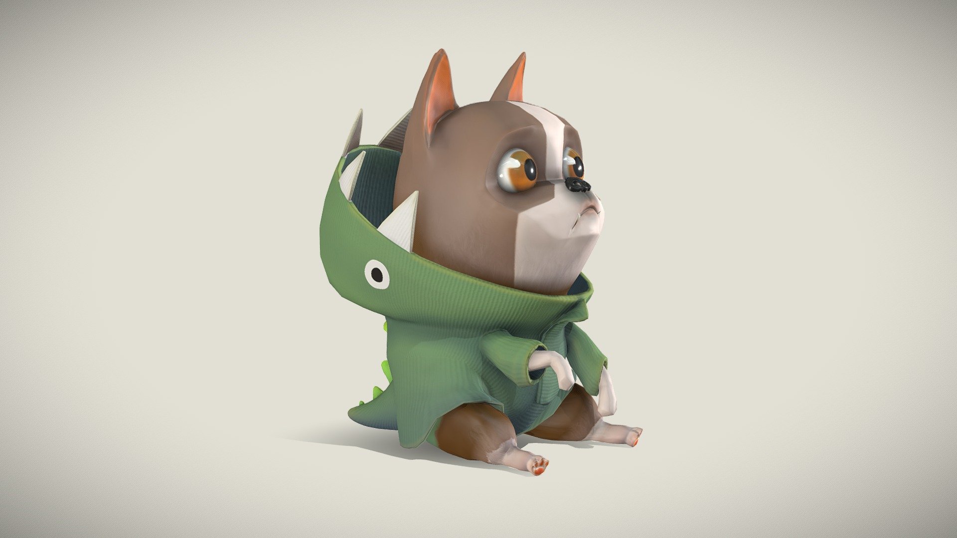 For the course Stylised Creation at Howest DAE I made this cute dog. This assignment was focussed on going through the whole pipeline (blockout - sculpting - retopology - UV Layout - texturing - presentation). This little guy was sculpted in ZBrush, retopo and UVs were done in Maya and I used Substance Painter for the final texturing touches.

This character was made out of a concept by Lynn Chen. The link to ArtStation can be found here: https://www.artstation.com/artwork/kJ4W0

Hope you all like it!