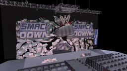 WWE Smackdown Arena 2003-2005 wrestling, arena, fist, wwe, 2003, smackdown, ring