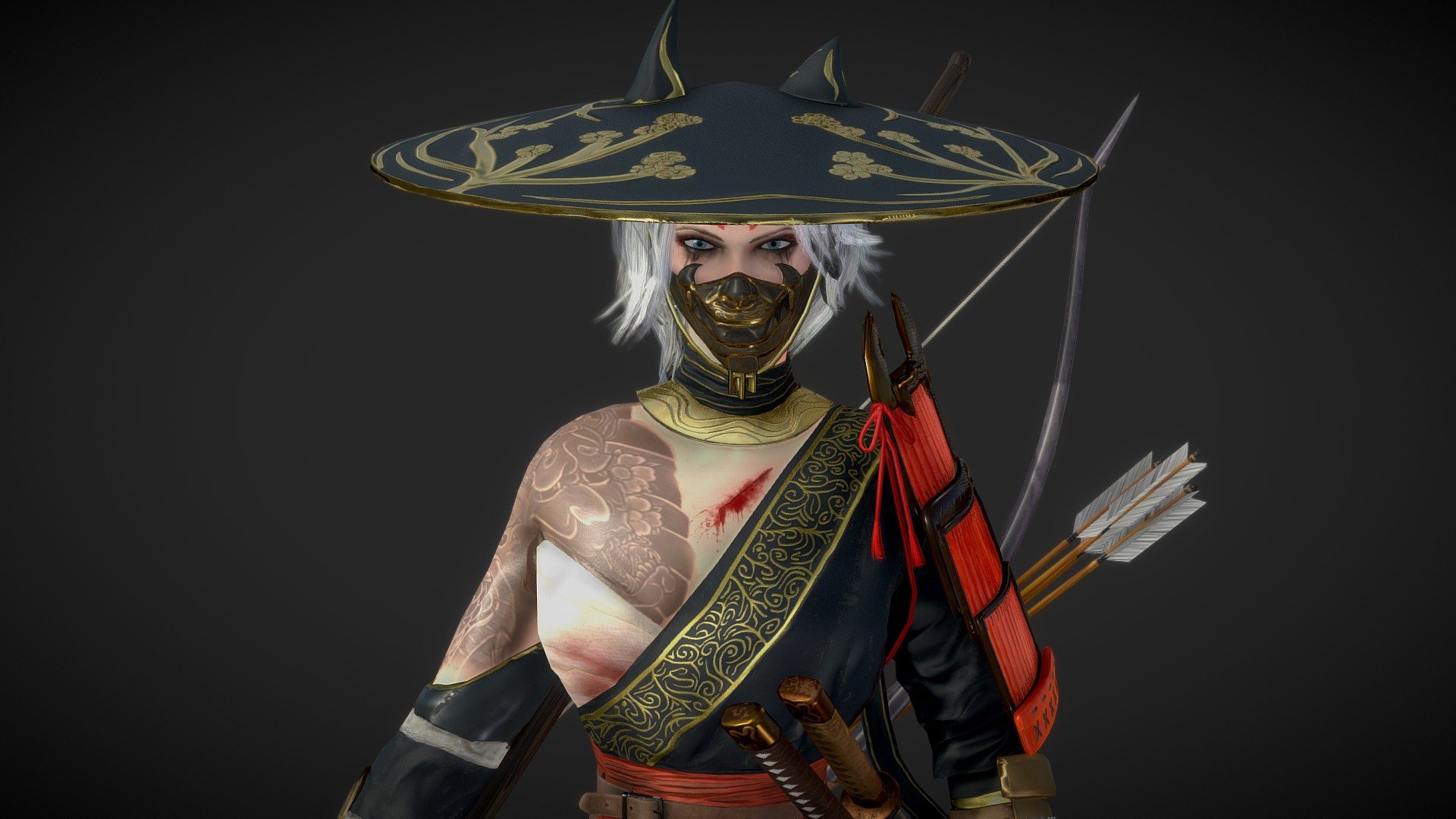 This piece was created for the artstation feudal japan challenge. Unfortunately i didn't finish on time so i put the piece on hold till now. 

I chose this concept art to push myself and try work outside of my comfort zone. My main goals were to improve working on a female character, clothes, hair and working off of someone else's concept. 

The amazing concept was created by Yi https://www.artstation.com/artwork/rREGEa