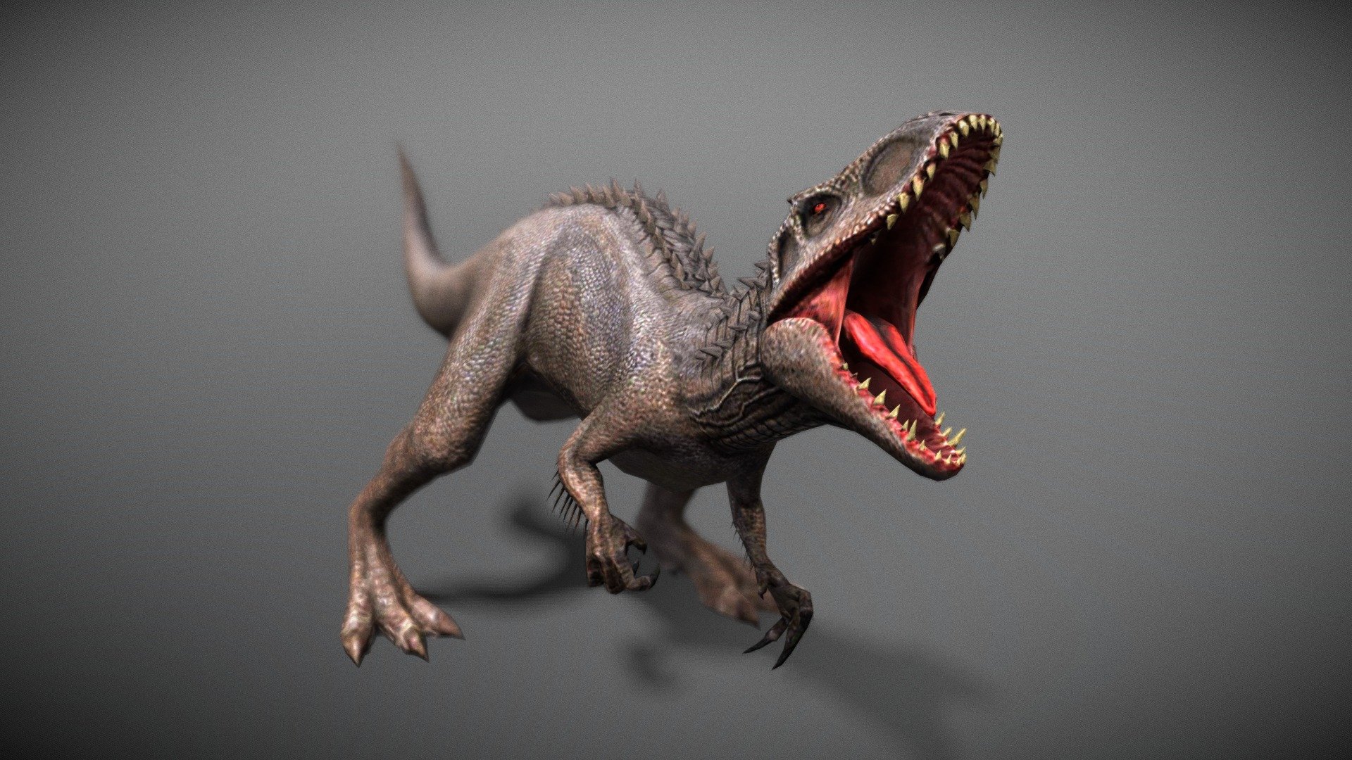The Indominus Rex model from Jurassic World Alive. Credit goes to Ludia for making the model and the game.

