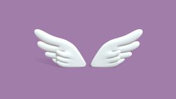 Toon Wings v2 flying, toon, cute, kids, bird, white, happy, wings, angel, feather, archangel, cartoon, fly, noai