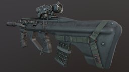 EF88 Rifle plant, rifle, modern, autodesk, studios, stealth, army, australia, unreal, bullpup, simulation, commando, silencer, realistic, callofduty, cod, hightech, aug, vbs, thales, ef88, weapon, game, low, military, laser, gun, war, piotrskarga, steyer