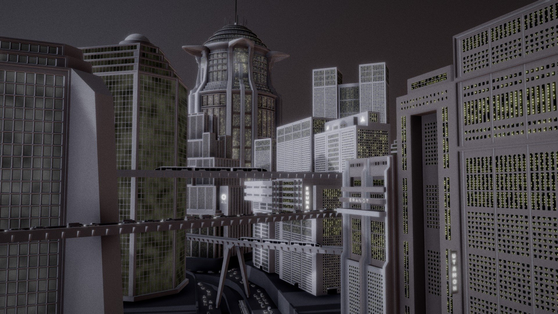 Model of the fictional city of Metropolis, based on an early science fiction movie by Fritz Lang (&ldquo;Metropolis