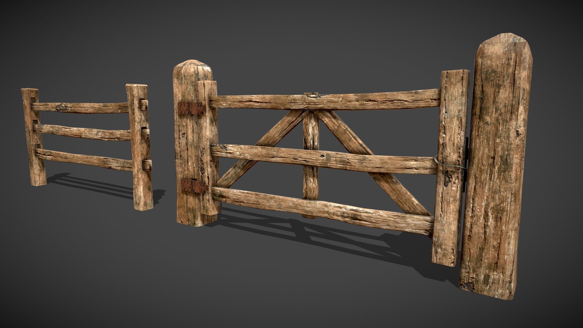 Features:




Low poly.

Game ready.

Optimized.

All pieces are separated and nomed.

Easy to modify.

Modular

All formats tested and working.

Textures included and materials applied.

Textures PBR MetalRough and SpecGloss  2048x2048.
