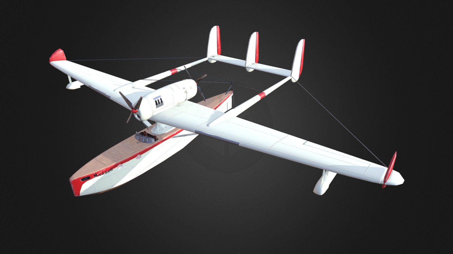 1930 an aircraft engieerner Leonardo Mazzoli design a popular flying boat commonly use by pirates