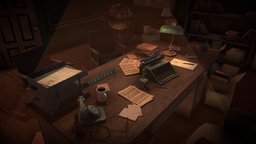 Boss Office (60's) office, vintage, retro, boss, old, 3d, concept