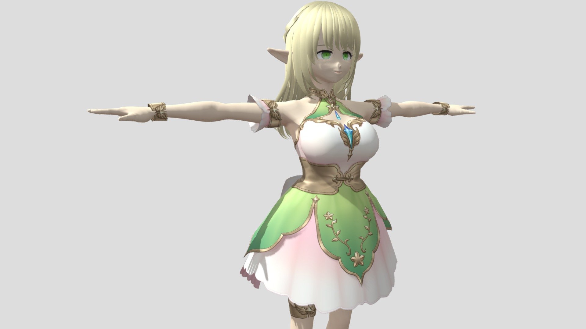
Model preview

Model sell on CGTrader:alex94i60



This character model belongs to Japanese anime style, all models has been converted into fbx file using blender, users can add their favorite animations on mixamo website, then apply to unity versions above 2019



Character : Fairy

Verts:26884

Tris:39154

Eighteen textures for the character



This package contains VRM files, which can make the character module more refined, please refer to the manual for details



▶Commercial use allowed

▶Forbid secondary sales



Welcome add my website to credit :

Sketchfab

VRoidHub
