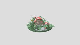 Draft #1 Mushroom Scene cute, mushroom, cottagecore