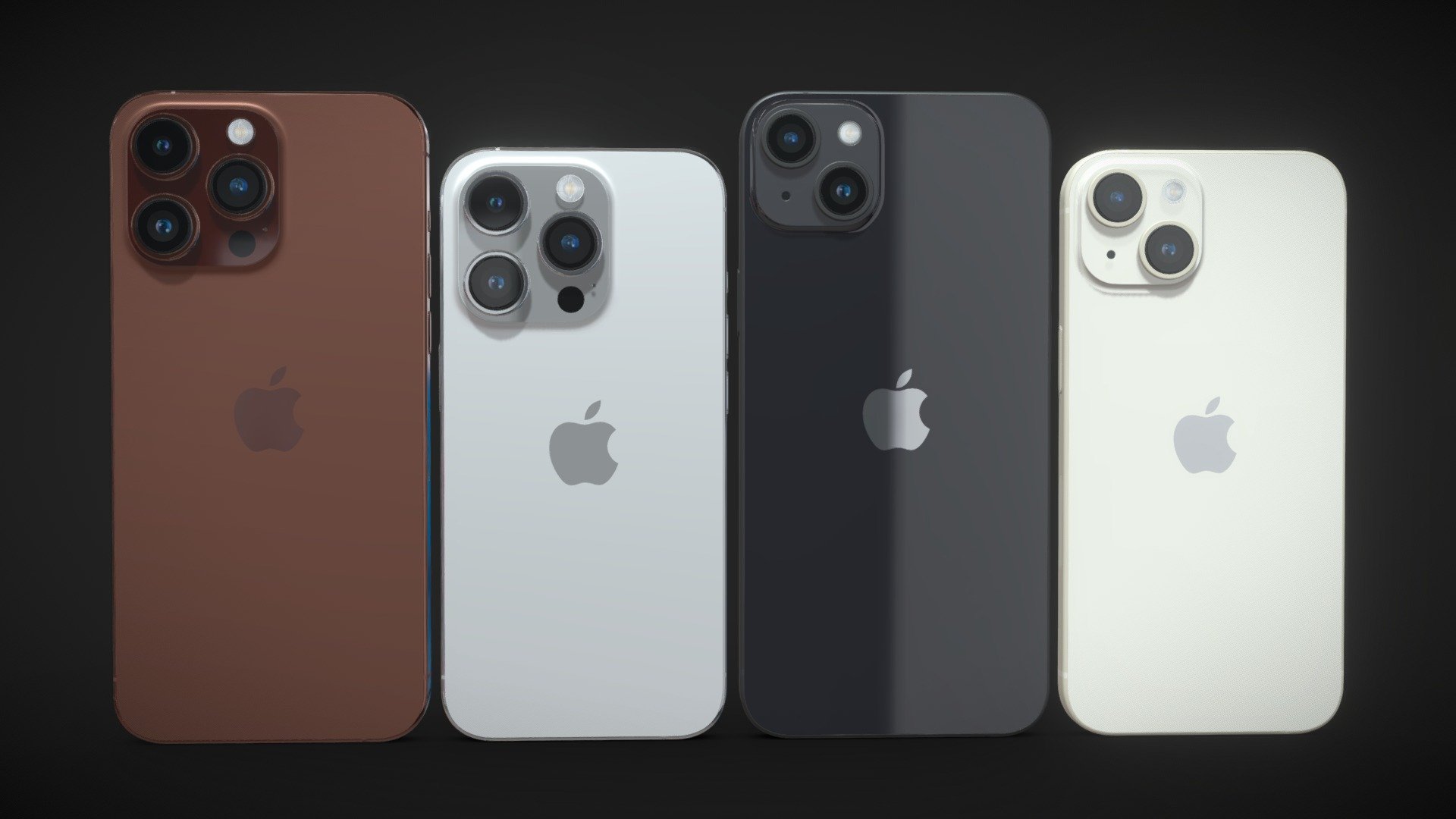 Realistic (copy) 3d model Apple iPhone 15 and 15 Plus and 15 Pro and 15 Pro MAX v1.

Buy 3D model: Apple iPhone 15 and 15 Plus and 15 Pro and 15 Pro MAX v1

Buy 3D model: Apple iPhone 15 and 15 Plus and 15 Pro and 15 Pro MAX v1

Buy 3D model: Apple iPhone 15 and 15 Plus and 15 Pro and 15 Pro MAX v1

This set:




4 file obj standard

4 file 3ds Max 2013 vray material

4 file 3ds Max 2013 corona material

4 file of 3Ds

4 file e3d full set of materials.

4 file cinema 4d standard.

4 file blender cycles.

Topology of geometry:




forms and proportions of The 3D model

the geometry of the model was created very neatly

there are no many-sided polygons

detailed enough for close-up renders

the model optimized for turbosmooth modifier

Not collapsed the turbosmooth modified
