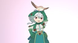 MADE IN ABYSS - Prushka＆Meinya animegirl, blender, blender3d, animal, anime