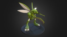 Scyther Pokemon cute, pokemon, scyther, creature, stylized