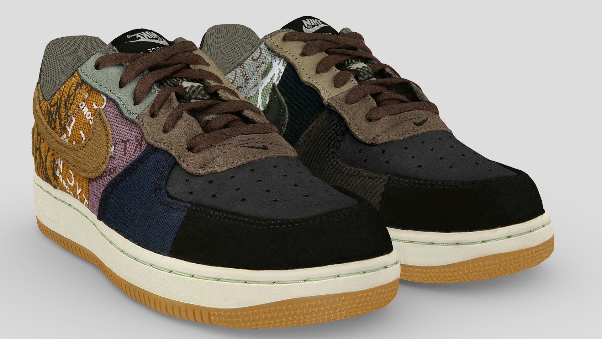 A Very Detailed scanned shoes with High-Quality .Reay to use in virtual try on project and game sim 4 or second life.

The Mesh is UV unwrapped.

4096x4096 difuse Texture Map jpg format，in the compressed file rar.

The textures is lighting baked,the texture is uploaded to preview images.

File contains :

FBX .OBJ .stl.collada(dae).Difuse map Texture(jpg format).

If you want to change the colorway of the shoes, it is easy to do it with photopshop. If you want to change the colorway or decrease the polycourt ,I am willing to do it.

This is a professional scanning agency, if you want any other shoes, Don't hesitate to tell me.It will helps a lot.we are available for custom shoes scan.

Don't forget to check my other sneakers,Have a nice day：）