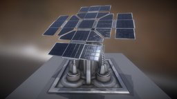 Futuristic Solar Power Tower tower, power, solar, sun, game-ready, 3dhaupt, 3d-coat, blender, blender3d, sci-fi, futuristic, animation, gameready