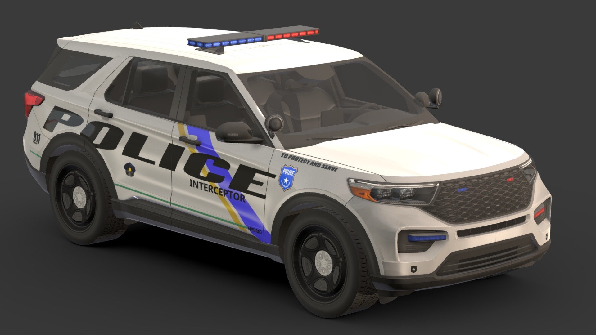 Police Car # 2

You can use these models in any game and project.

Low-poly

Average poly count : 30,000

Average number of vertices : 30,000

Textures : 4096 / 2048 / 1024

High quality texture.

format : fbx , obj , 3d max

Isolated parts (Door, steering wheel, wheels, body).