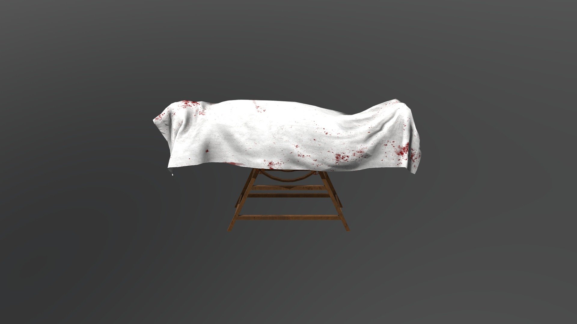 Dead body on victorian operational bed