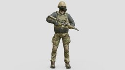 Modern Soldier police, modern, us, vest, soldier, gasmask, special, unreal, ops, camo, vr, ar, 4k, uniform, swat, operator, tactical, nato, forces, multicam, character, unity, game, blender, pbr, military, gun, gear, rigged