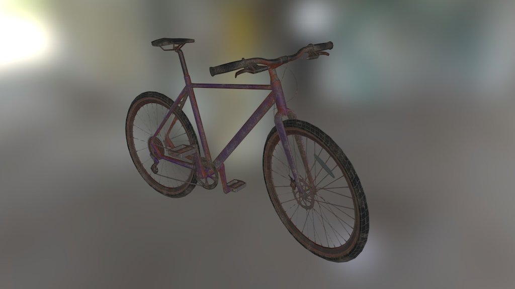 Old abandoned bicycle, modelled in 3ds Max and textured in Substance Painter