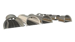 Modular Road / Highway Tunnels lights, system, cars, traffic, highway, road, cave, cats, eyes, tunnel, vent, ventilation, interstate, car, street, modular, light