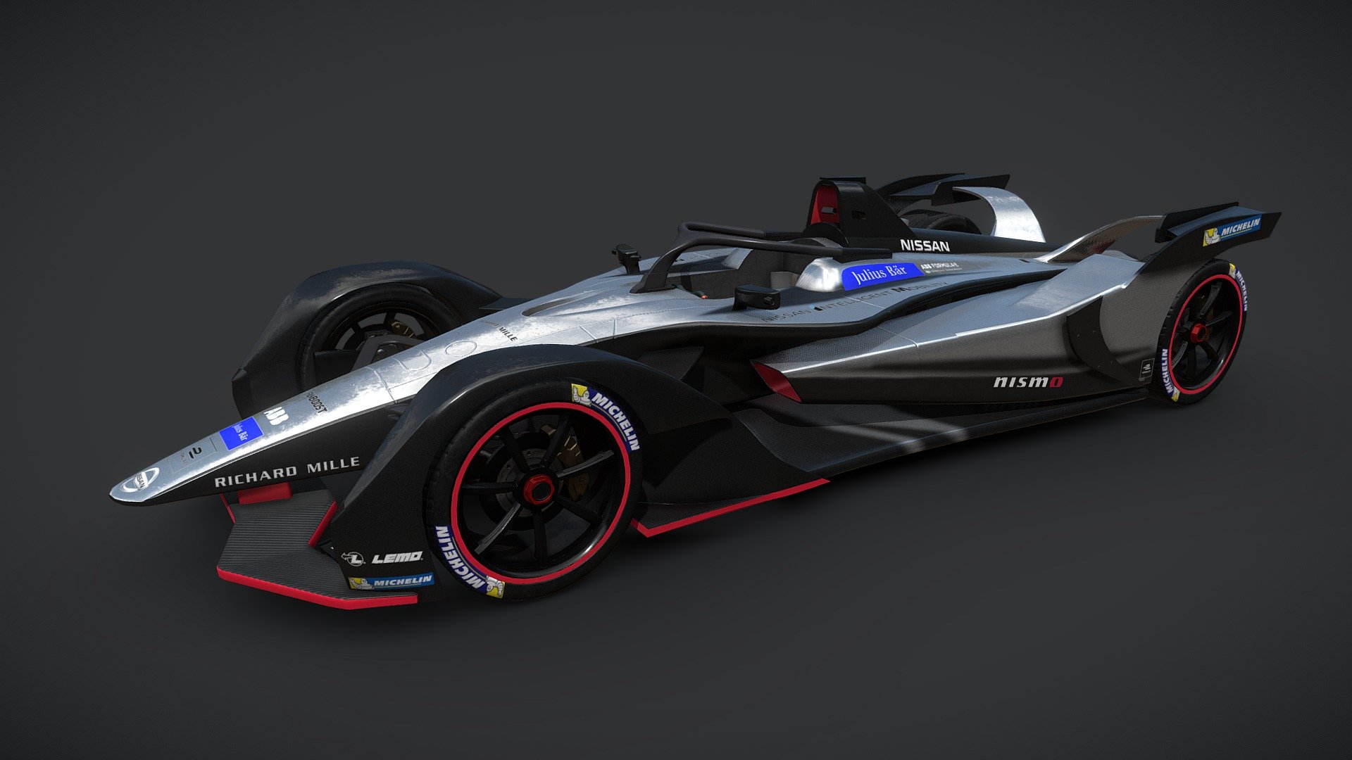 Gen 2 Formula E Nissan Car. Game ready assets, PBR textures and PBR Specula-Glossiness textures are provided. Thanks for purchasing! Enjoy!