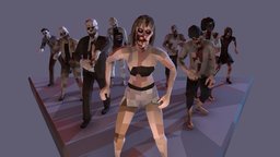 Polyart Zombies with Animations Free Pack people, walker, rig, undead, attack, run, animations, post-apocaliptic, lowpoly, creature, walk, animated, rigged, zombie, those-things, noai