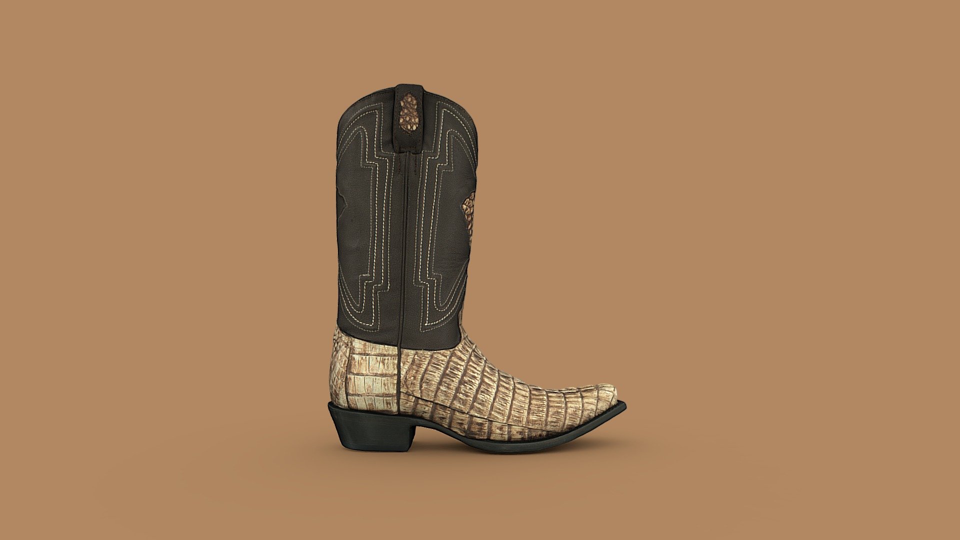 Every pair of Yeehaw Cowboy Boots are put together from the finest exotic skin and leathers for a one of a kind walking experience. Genuinely handcrafted by artisans using traditional boot making skills from past generations. These boots are the choice for those who know and appreciate quality exotic skin boots made to last. Order the physical product here.

This model was created using Switch 3D's innovative scanning technology.

➖

Switch 3D 

Want professional 3D scans of your products? Let's talk! 👉 switch3d.co