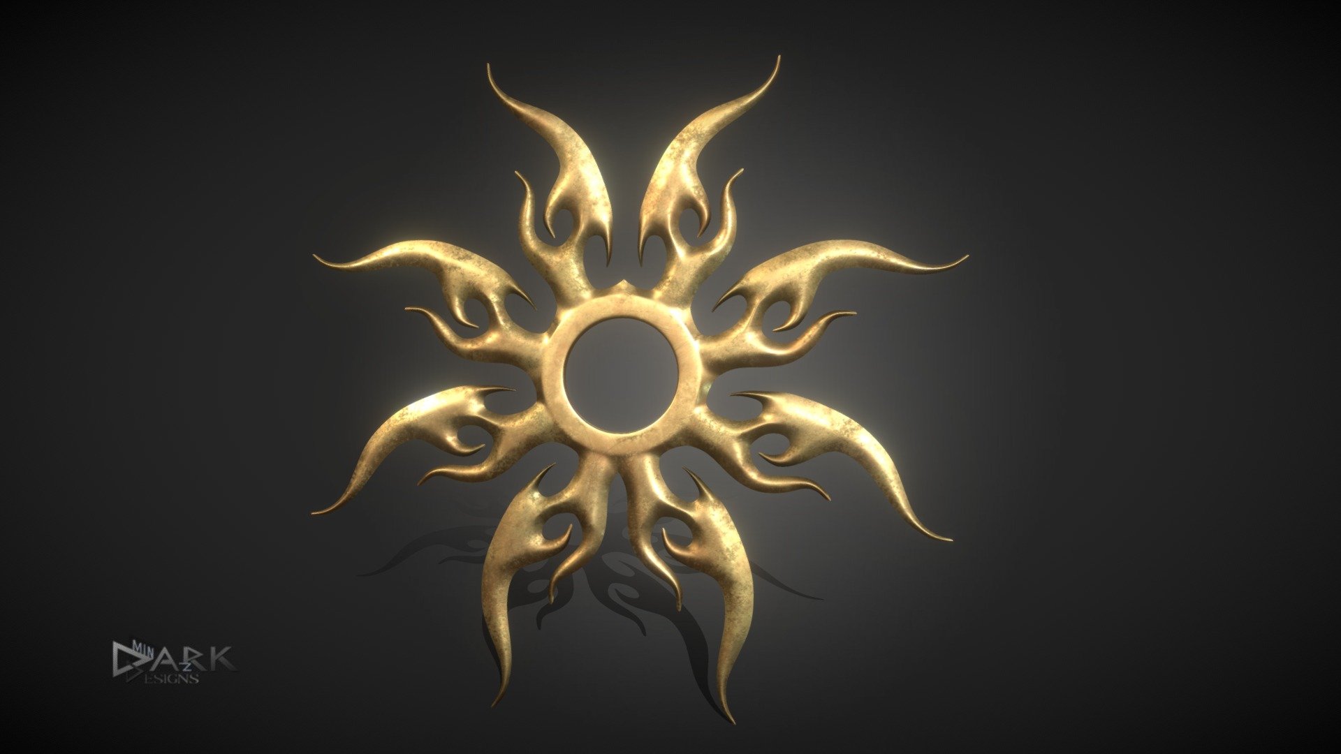 A shiny little piece of Jewelry to praise the Sun in the darkest days.

Made as speed modeling test in maya, 3dcoat and substance painter