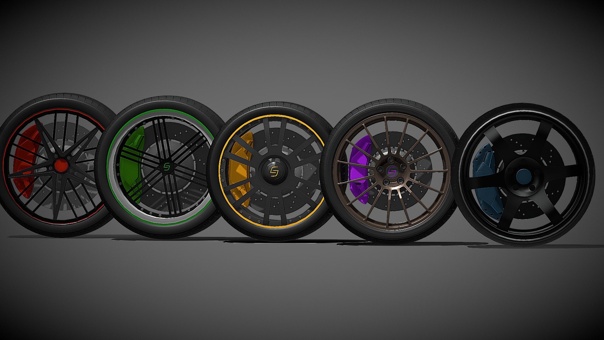 5 Wheels Sport for tuning by SDC with blender 2.81