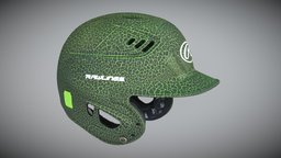Green Baseball Helmet green, armor, baseball, ugly, sporting, college, wild, protection, mlb, pitch, unusual, sporty, hitting, batting, hitter, beaned, padding, batter, fugly, photogrammetry, helmet