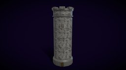 Castle Tower 2nd - 3D Model tower, castle, medieval, medievale, medieval-prop, medievalfantasyscene
