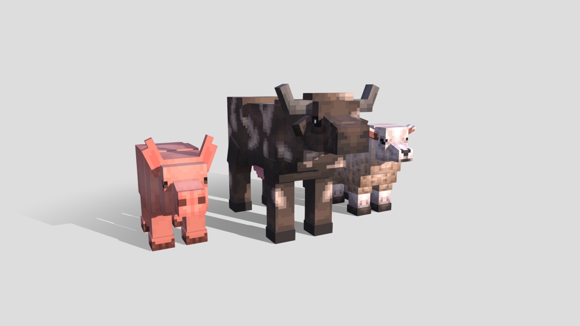 Farm Animals 32x textures Minecraft models
.#BlockBench #LowPoly #PixelArt

Want to have a custom model? Contact: wasteland4013 (Discord)|Comms Open