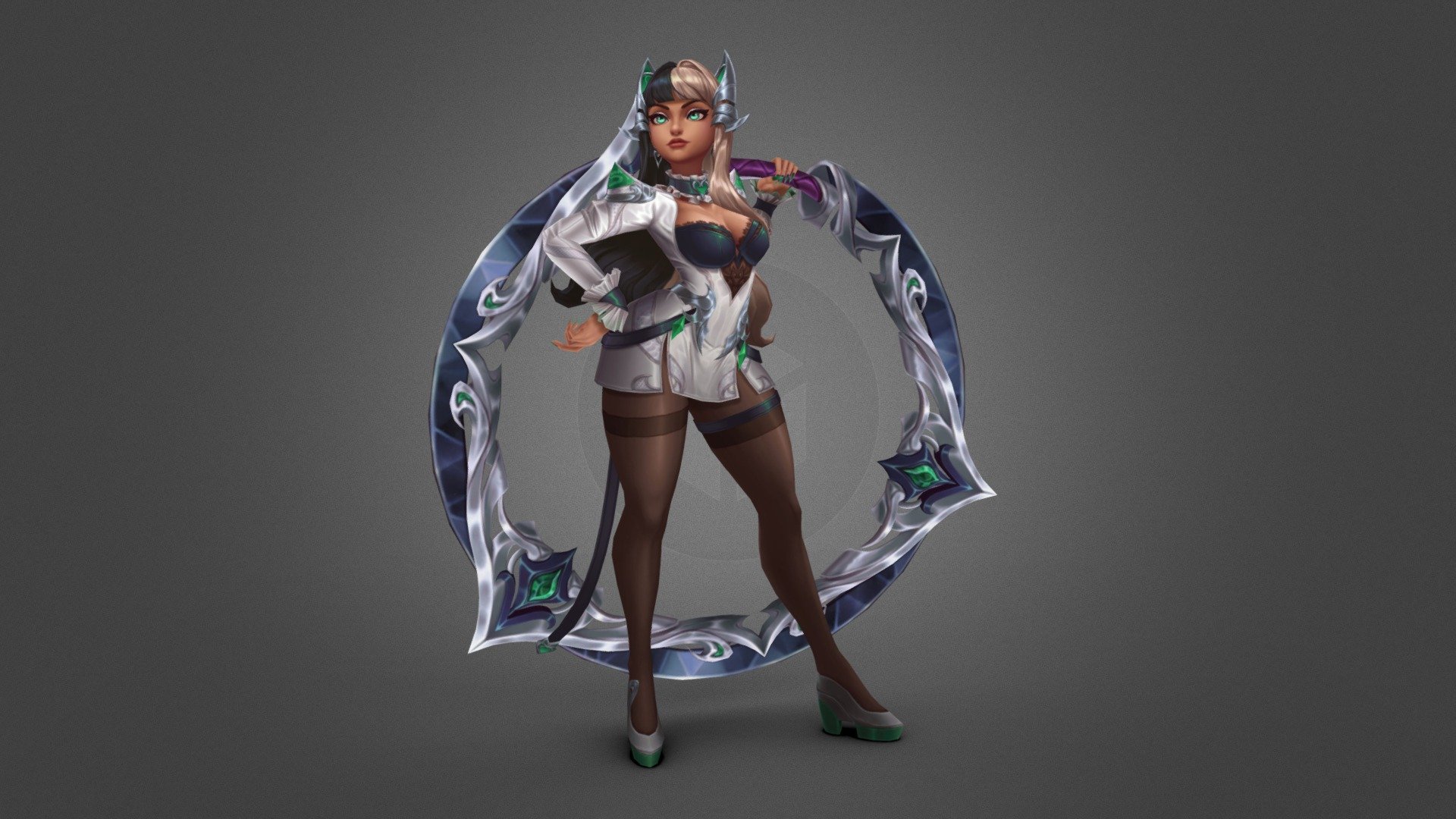 Debonair Qiyana is a fanart skin concepted by jason 小傑. I did sculpting and modeling in Blender, textured in 3D Coat. then rigging and posing back in Blender again. This project is the most difficult project I've done by far due to all the new materials I've encountered for the first time. I learned so much during the past few months, and I am so grateful for those who helped me along the way. Big shoutout to the Handpainter's Guild as well as the concept artist himself to troubleshoot some of the designs that aren't shown in the original concept. I hope everyone enjoys this and I will as always keep on improving! Thank you~~

Amazing concept by jason 小傑: https://www.artstation.com/artwork/xYqY9r