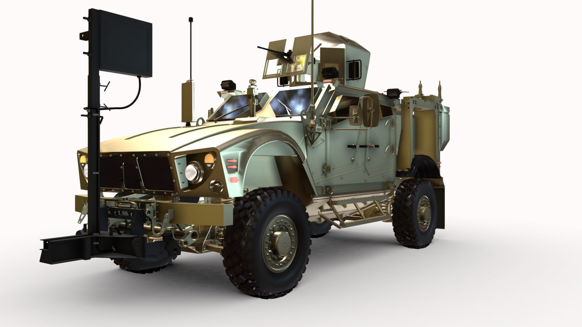M-ATV The Mine Resistant Ambush Protected All-Terrain Vehicle (M-ATV) is vehicle used by Special Operations Command and other US forces such as the United States Marine Corps (USMC). The M-ATV is designed to protect its occupants against IEDs and small arms fire while being light and agile enough to operate in the rough terrain of Afghanistan.