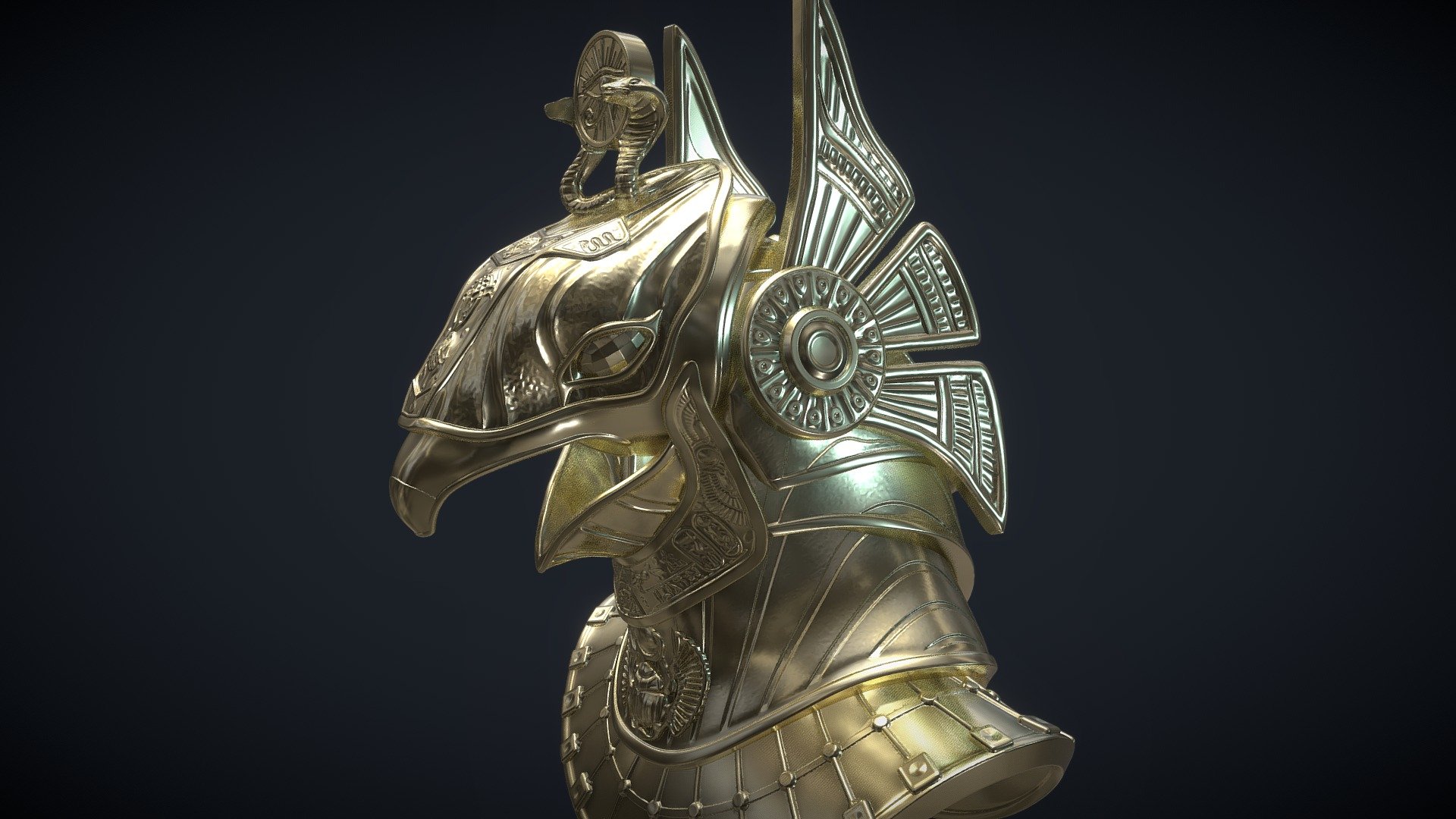 Ornamental helmet concept made for 3D Printing in Zbrush.

Renders: https://www.artstation.com/artwork/3dy9kv

https://www.youtube.com/watch?v=8aUAJj0xgr8

Cuts and joints ready.

Extra stand added.

Let me know if you have any requests.

Enjoy!