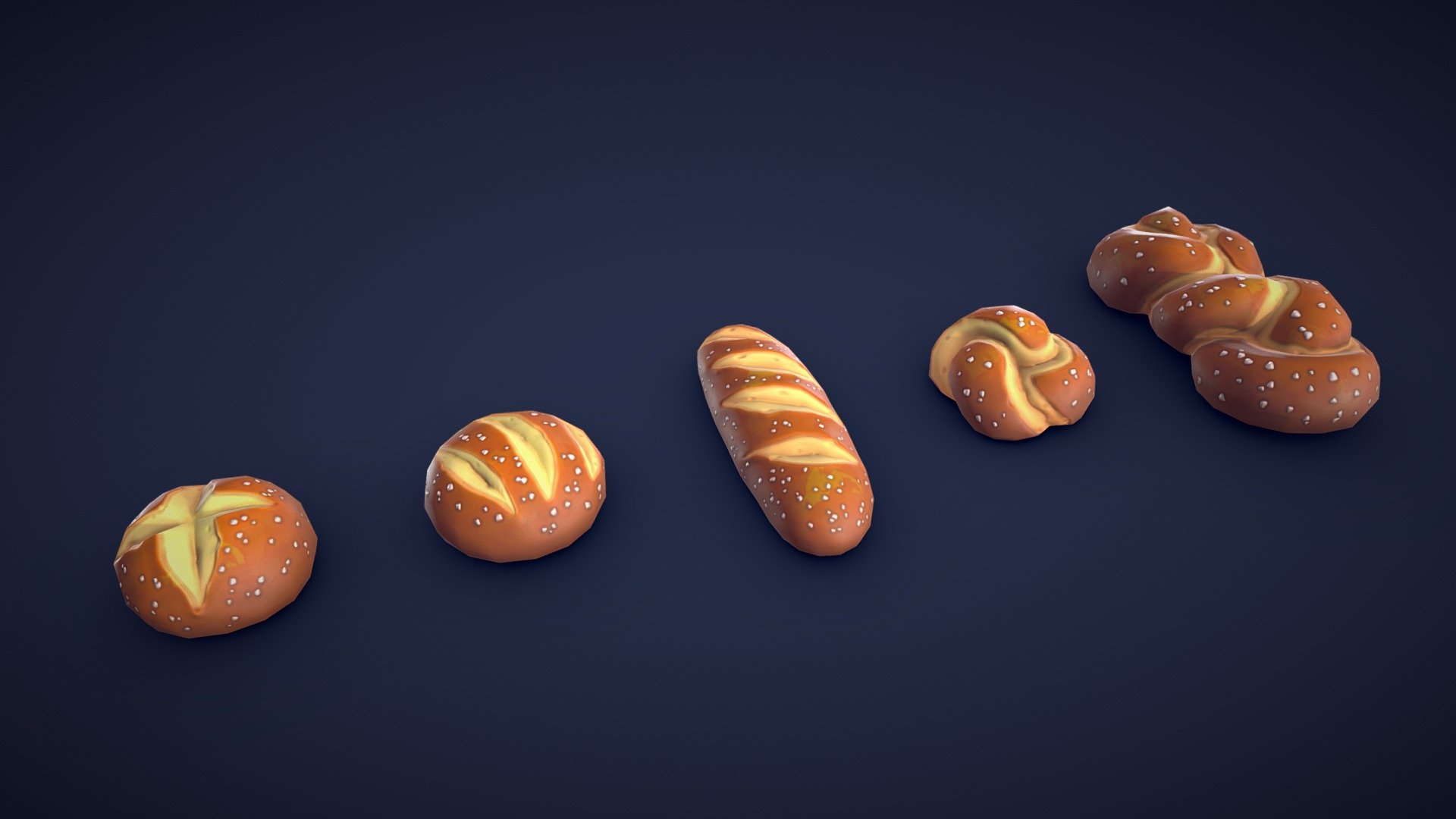 This Asset is avaiable for purchase at: https://www.fab.com/sellers/LarkArt%20Store

Are you looking for some delicious pretzel bread rolls to spice up your project? Look no further than this 3D asset pack, which includes 5 different stylized pretzel bread rolls and buns. All models are low-poly and optimized for performance and quality. Whether you’re creating a bustling bakery scene or adding a unique touch to your game environment, these pretzel bread rolls will add some detail to your project!🍞

Model information:




Optimized low-poly assets for real-time usage.

Optimized and clean UV mapping.

2K and 4K pbr textures for the assets are included.

Compatible with Unreal Engine, Unity and similar engines.

All assets are included in a separate file as well.
