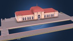 Dnepr Train Station CRW railway, game_asset, ussr, ukraine, blender-3d, game-asset, low-poly-model, dnipropetrovsk, dnepr, dnepropetrovsk, dnipro, low-poly-blender, railway-station