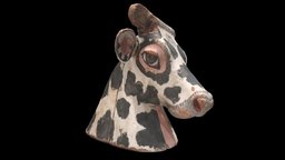 Egyptian Goddess Mehet-Weret. cow, egypt, goddess, statue, museum, bovine, hathor, ancient-egypt, cairo, wooden-statue, painted-wood, nmec