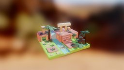 Jungle Ruins ruins, jungle, lowpoly