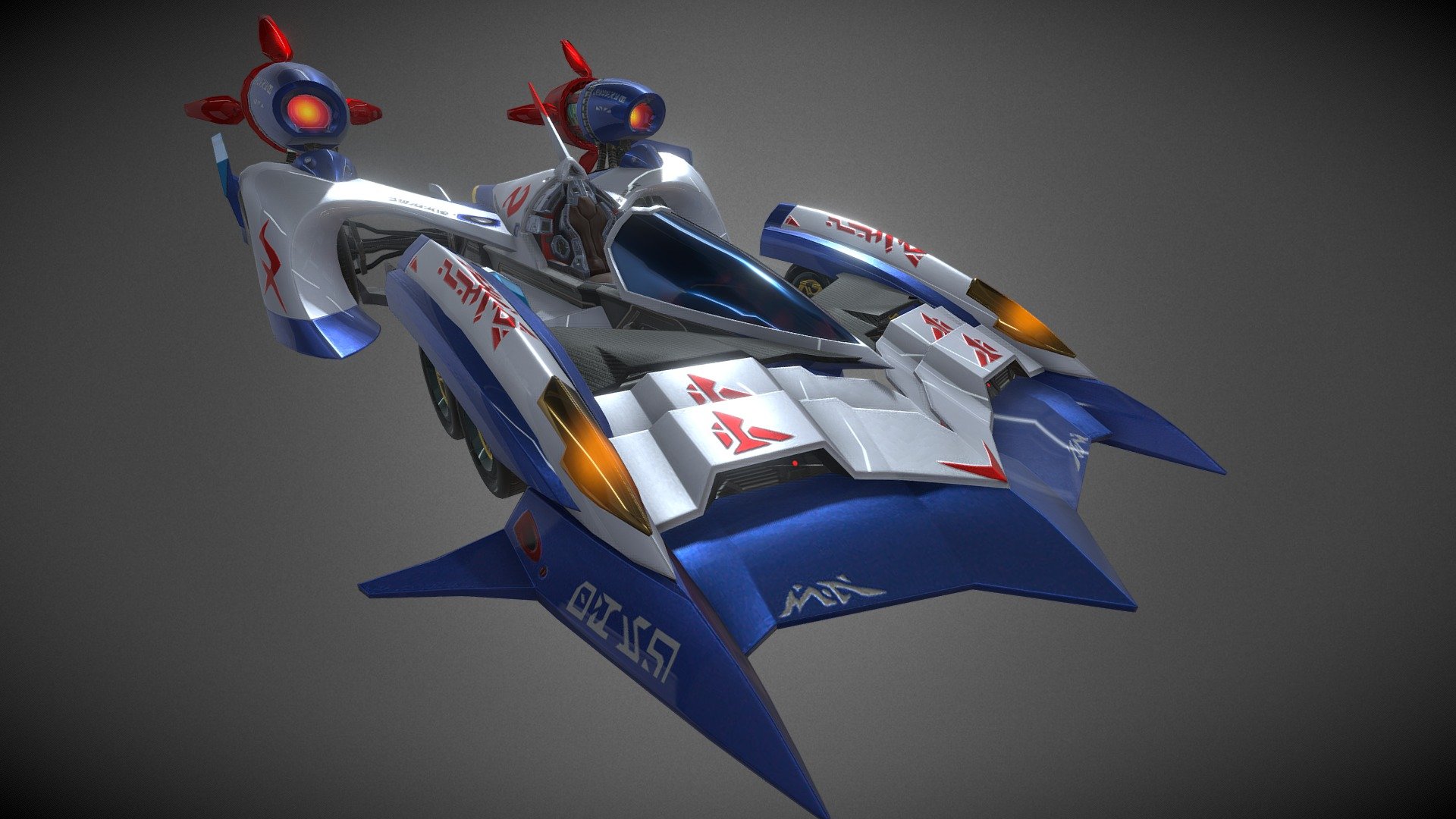This is a small work I personally did three years ago, and it took a week to make.
I refer to one of the shapes of the racing car ASURADA in the anime Future GPX Cyber Formula
I like many cars in this anime. If many people like it, I will consider continuing to make it and release it for everyone to download.
This set of models contains complete PBR textures and has simple deformation animations
tex: 2048*5