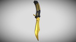 Butterfly Knife Gold autodesk, games, cs, assets, fps, blades, knives, butterfly, gamedev, csgo, skins, game-ready, game-asset, assetstore, gameprops, game-model, props-assets, weapon-3dmodel, csgoskins, butterflyknife, csgoskin, csgo-counter-strike-global-offensive, firstpersonshooter, butterfly-knife, fpsknifepack, fpsweapon, knife-blade, knife-props, knife-blade-sword-weapon-weapons-3d-model, fpsguns, skinscsgo, substancepainter, maya, knife, game, 3d, gameasset, 3dmodel, gold, gameready